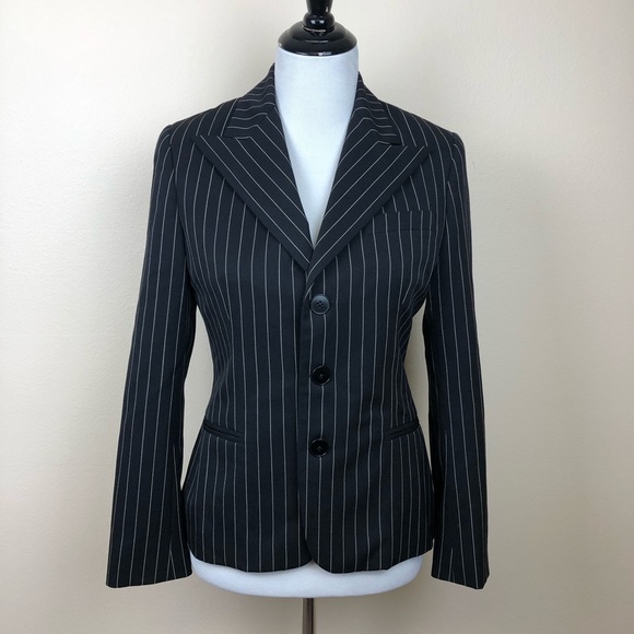 Ralph Lauren Black Label pinstripe blazer size 6 - Picture 1 of 8